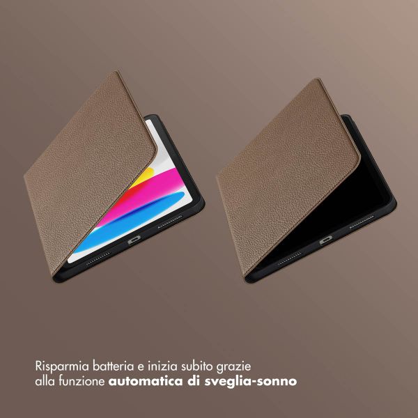 Selencia Cover Riva Apple iPad 11 (2025) 11 pollici A16 / iPad 10 (2022) 10.9 pollici - Mocha Brown