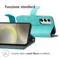 imoshion Cover a libro con Cordino Samsung Galaxy S24 FE - Turchese