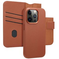 Accezz Cover in pelle 2 in 1 con MagSafe Apple iPhone 15 Pro - Sienna Brown