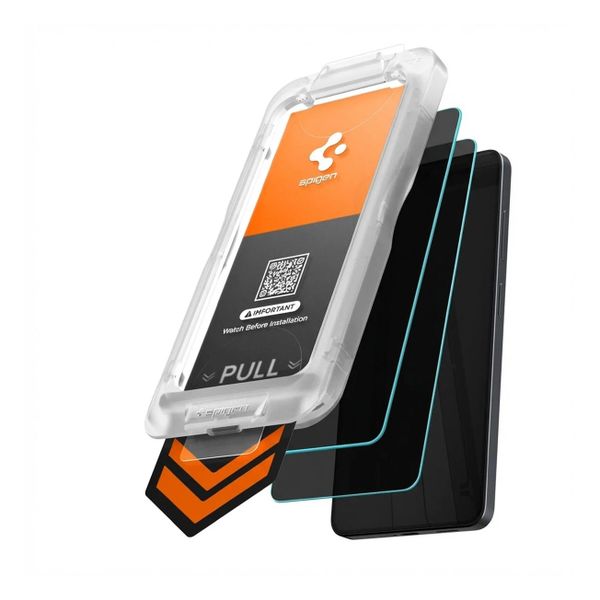 Spigen Vetro temperato privacy GLAStR EZ Fit + Applicatore - confezione da 2 Samsung Galaxy S26 Plus