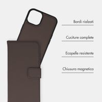 imoshion Cover a libro di lusso 2-in-1 rimovibile Apple iPhone 13 - Marrone
