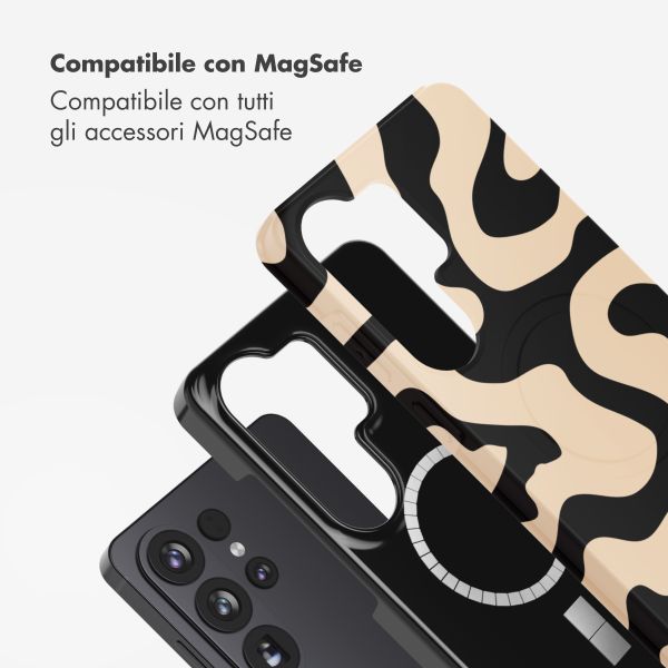 Selencia Cover posteriore Vivid con MagSafe Samsung Galaxy S26 Ultra - Art Wave Black