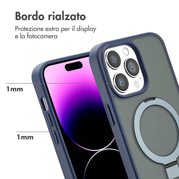 Accezz Cover con anello e supporto con MagSafe Apple iPhone 14 Pro Max - Blu