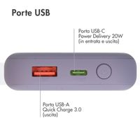 imoshion Powerbank Magnetic 10.000 mAh - Powerbank wireless - Viola