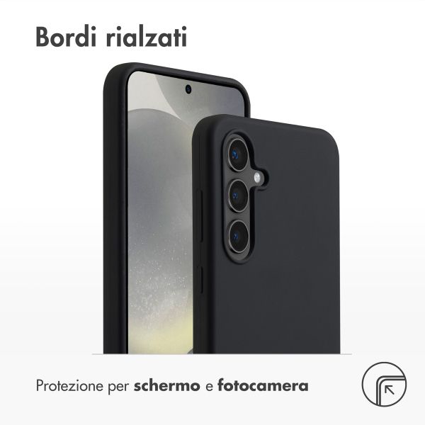 Accezz Cover in silicone liquido con MagSafe Samsung Galaxy S24 FE - Nero