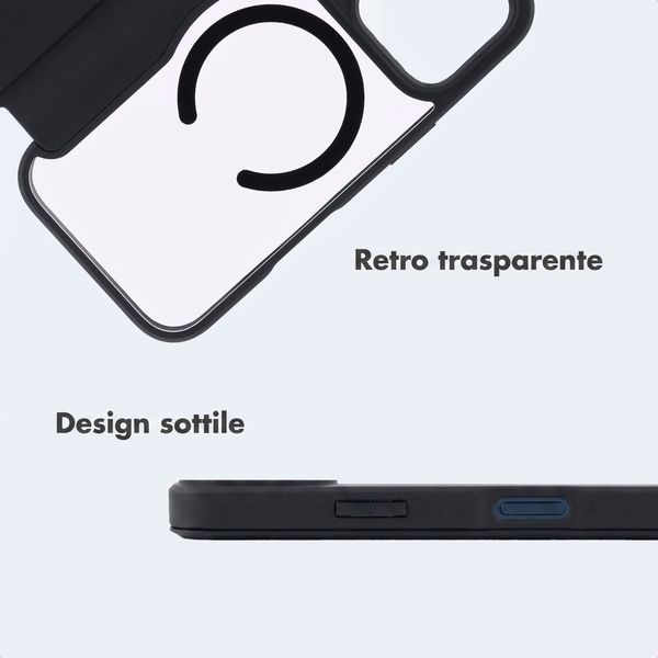 imoshion Bookcase trasparente con MagSafe Apple iPhone 17 Pro Max - Nero