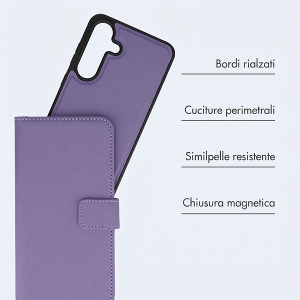 imoshion Cover a libro di lusso 2-in-1 rimovibile Samsung Galaxy S26 - Viola