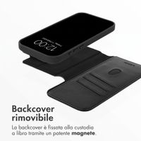 Accezz Cover in pelle 2 in 1 con MagSafe Apple iPhone 18 Pro / 17 Pro - Onyx Black