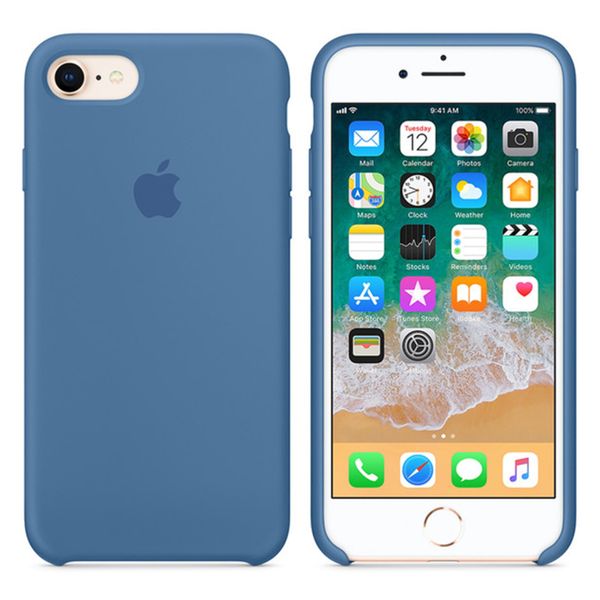 Apple Cover in Silicone Apple iPhone SE (2022 / 2020) / 8 / 7 - Denim Blue