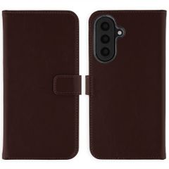Selencia Cover a libro in vera pelle Samsung Galaxy A57 (5G) - Marrone scuro