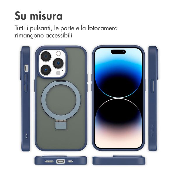 Accezz Cover con anello e supporto con MagSafe Apple iPhone 14 Pro - Blu
