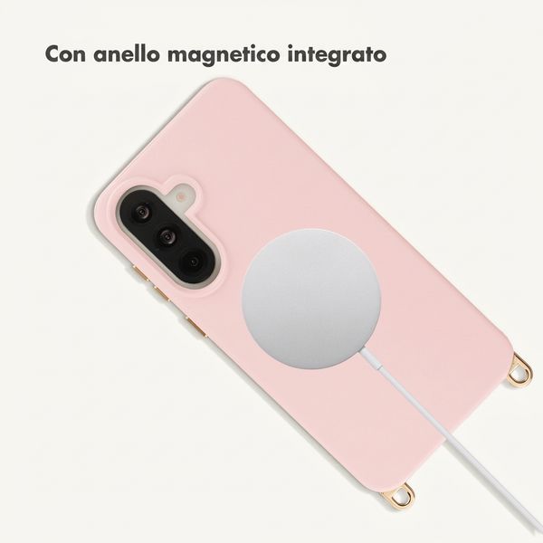 Selencia Cover posteriore Rivièra con MagSafe con ganci rimovibili Samsung Galaxy A37 (5G) - Sorbet Pink