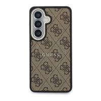 Guess Cover Posteriore 4G Leather con MagSafe Samsung Galaxy S26 - Gold Edge - Brown
