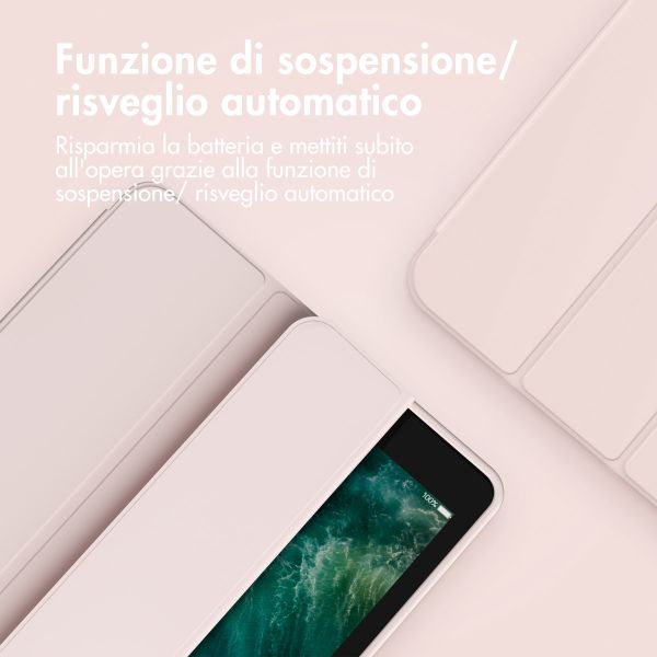 Accezz Cover a libro in silicone Smart Apple iPad 11 (2025) 11 pollici A16 / iPad 10 (2022) 10.9 pollici - Rosa