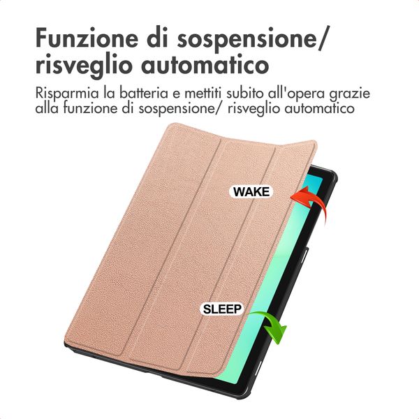 imoshion Cover a libro Trifold Samsung Galaxy Tab A11 Plus - Rose Gold