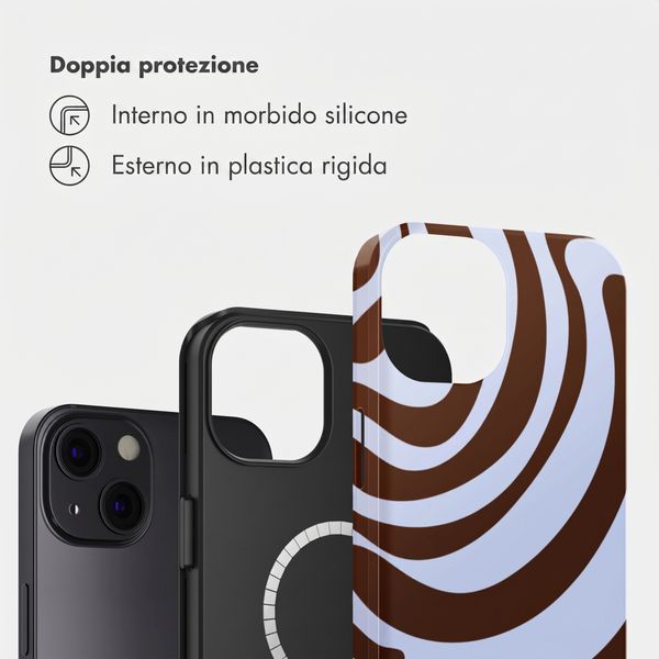 Selencia Cover posteriore Vivid con MagSafe Apple iPhone 13 - Dream Swirl Chocolate