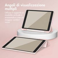 Accezz Cover a libro in silicone Smart Apple iPad 9 (2021) 10.2 pollici / iPad 8 (2020) 10.2 pollici / iPad 7 (2019) 10.2 pollici - Rosa