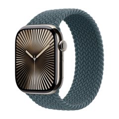 Apple Cinturino Solo intrecciato Apple Watch | 38/40/41/42 mm - Taglia 3 - Lake Green