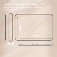 Selencia Custodia per laptop in velluto a coste 15-16 pollici - Slate Blue