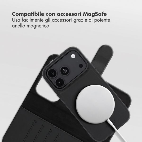 Accezz Cover a libro Edge rimovibile con MagSafe Apple iPhone 18 Pro / 17 Pro - Nero