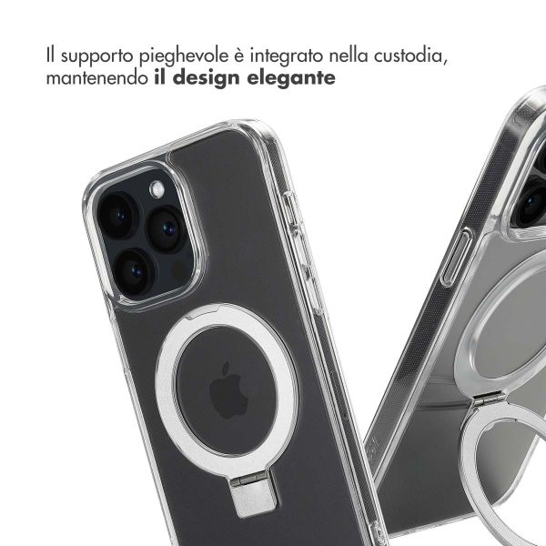Accezz Cover con anello e supporto con MagSafe Apple iPhone 14 Pro Max - Trasparente