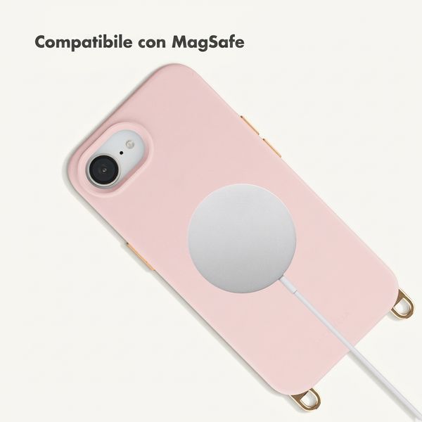 Selencia Rivièra MagSafe Backcover met afneembare haakjes Apple iPhone 17e / 16e - Sorbet Pink