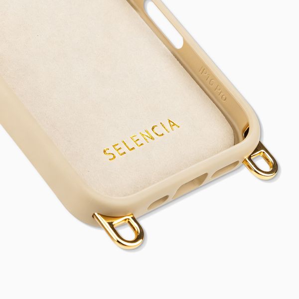 Selencia Cover posteriore Rivièra con MagSafe con ganci rimovibili Apple iPhone 16 Pro Max - Milky Latte