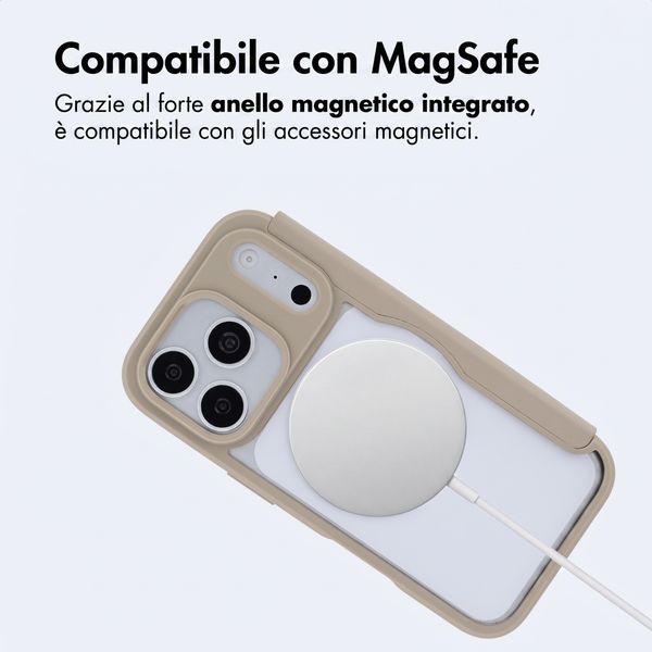 imoshion Bookcase trasparente con MagSafe Apple iPhone 18 Pro Max / 17 Pro Max - Beige