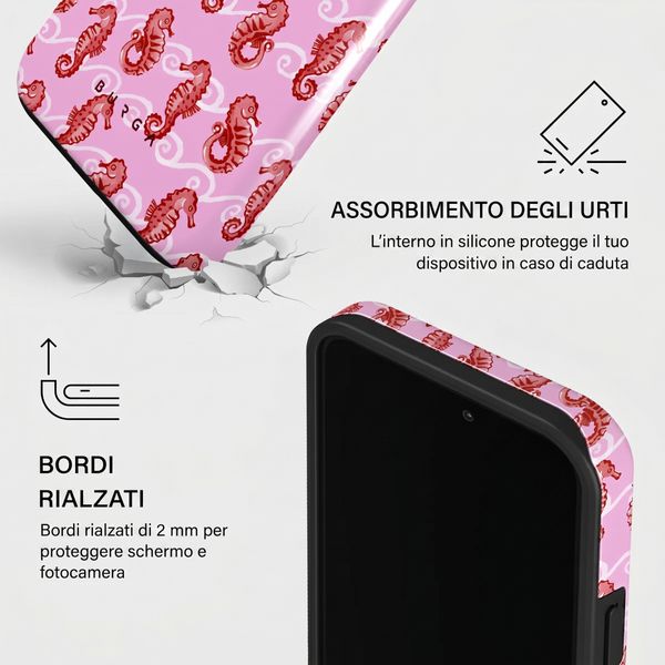 Burga Cover Posteriore Resistente con MagSafe Apple iPhone 15 Pro - Coral Reef