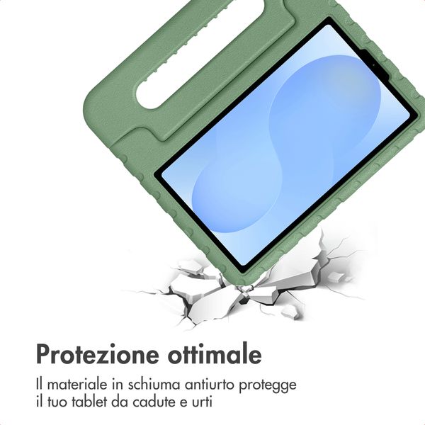 imoshion Cover Posteriore Kidsproof con Maniglia Samsung Galaxy Tab A11 / A9 8.7 pollici - Olive Green