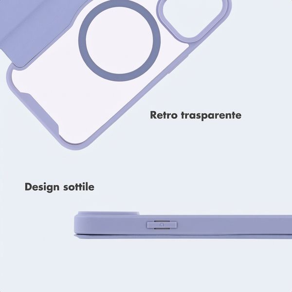 imoshion Bookcase trasparente con MagSafe Apple iPhone 14 / 13 - Lilla