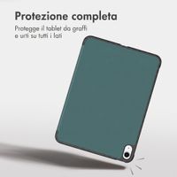 imoshion Cover a libro Trifold Apple iPad 11 (2025) 11 pollici A16 / iPad 10 (2022) 10.9 pollici - Verde scuro