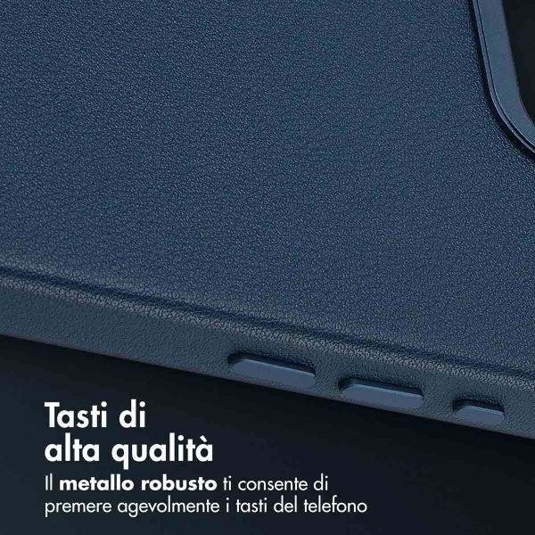 Accezz Cover in Pelle con MagSafe Apple iPhone 17e / 16e - Nightfall Blue