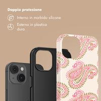 Selencia Cover Posteriore Vivid Apple iPhone 14 - Paisley Blush