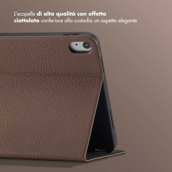 Selencia Cover Riva Apple iPad 11 (2025) 11 pollici A16 / iPad 10 (2022) 10.9 pollici - Mocha Brown