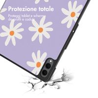 imoshion Cover Trifold Design Samsung Galaxy Tab S11 Ultra - Flowers Distance