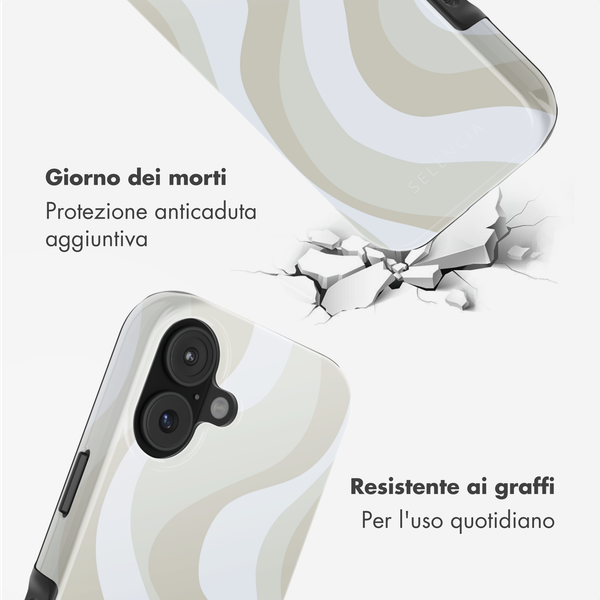 Selencia Cover posteriore Vivid con MagSafe Apple iPhone 17 - Desert Waves Beige