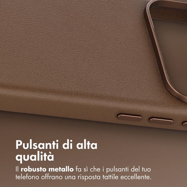 Accezz Cover in Pelle con MagSafe Apple iPhone 18 Pro / 17 Pro - Marrone caffè