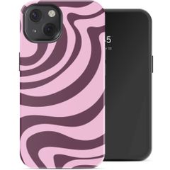 Selencia Cover Posteriore Vivid Apple iPhone 13 - Wavy Swirl Pink Plum
