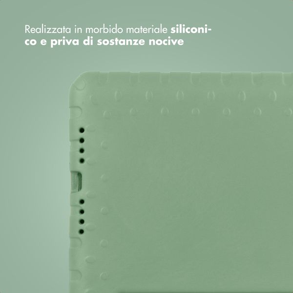 imoshion Cover Antishoc Speciale Bambini con Manico iPad 10.2 (2019 / 2020 / 2021) - Oliva