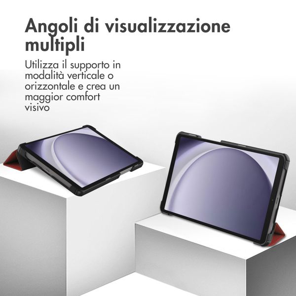 imoshion Cover a libro Trifold Samsung Galaxy Tab A11 / A9 8.7 pollici - Rosso