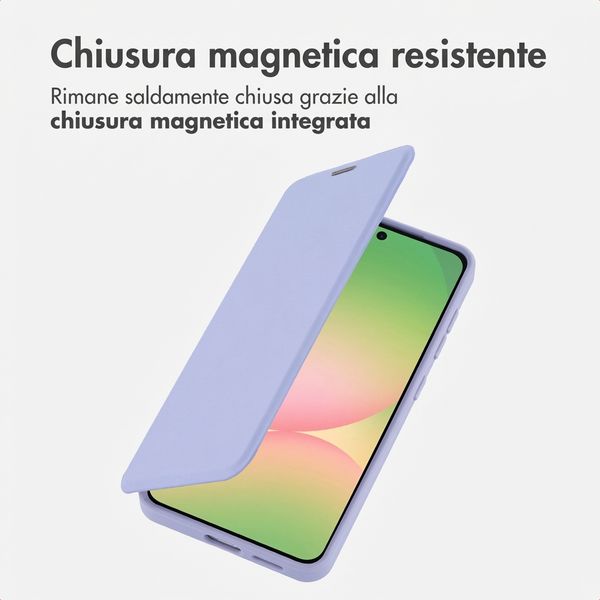 imoshion Bookcase trasparente con MagSafe Samsung Galaxy A57 (5G) - Lilla