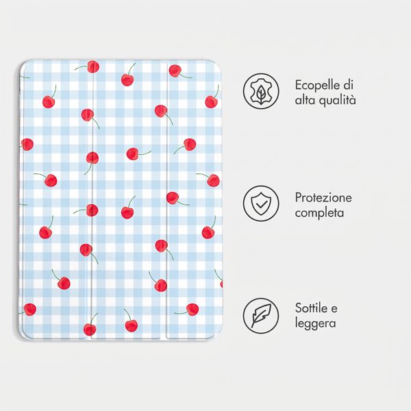 imoshion Cover Trifold Design Apple iPad Air 11 pollici (2026) M4 / (2025) M3 / (2024) M2 / Air 5 (2022) / Air 4 (2020) - Cherry Check