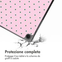 imoshion Cover Trifold Design Samsung Galaxy Tab A11 Plus / A9 Plus - Happy Dots