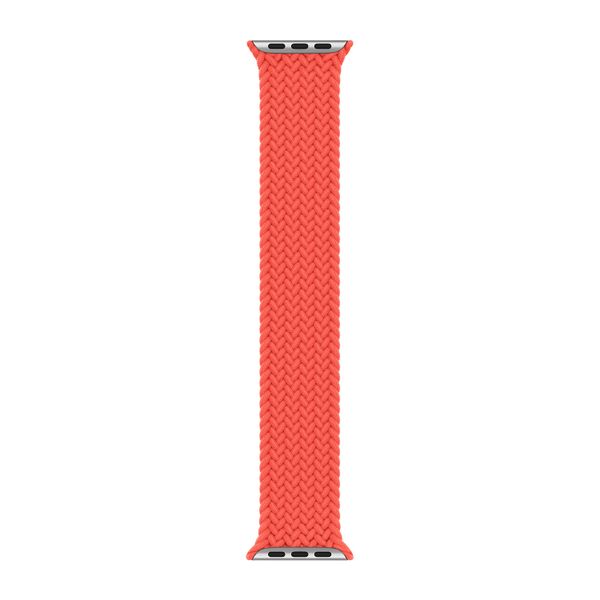 Apple Cinturino Solo intrecciato Apple Watch | 38/40/41/42 mm - Taglia 5 - Electric Orange