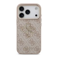 Guess Cover Posteriore con Logo 4G in Metallo Apple iPhone 18 Pro / 17 Pro - Pink