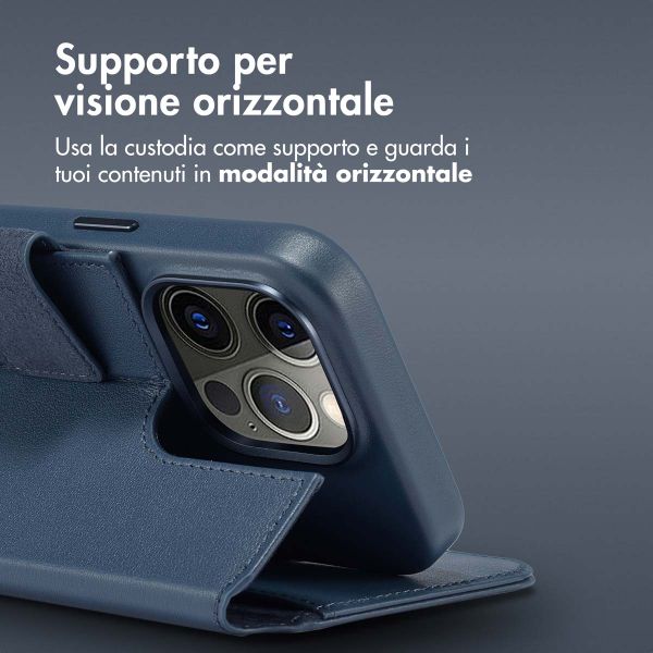 Accezz Cover in pelle 2 in 1 con MagSafe Apple iPhone 14 Pro - Nightfall Blue