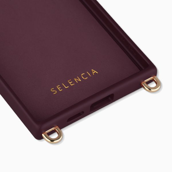 Selencia Cover posteriore Rivièra con MagSafe con ganci rimovibili Samsung Galaxy S24 Ultra - Bold Burgundy