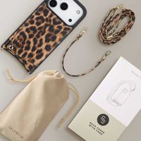 Selencia Cover per telefono Nova con cordino e portacarte Apple iPhone 17 Pro - Leopard