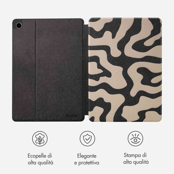 Selencia Cover per tablet Vivid Samsung Galaxy Tab A9 Plus - Art Wave Black